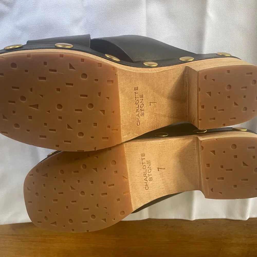 Charlotte Stone Amos Black Studded Sandal - Picture 4 of 5